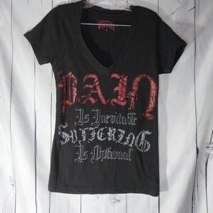 Black Label Pink Punk Graphic Tee
